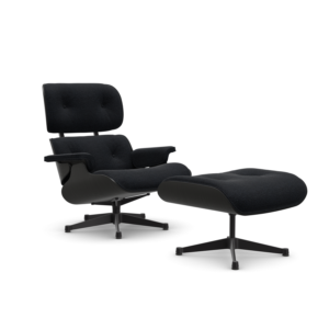 Lounge Chair et Ottoman frêne noir - tissu nubia